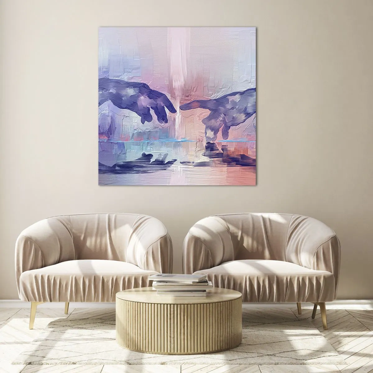 Impression sur verre - Image sur verre - Divine étincelle de vie - 40x40 cm