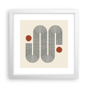 Affiche dans un cadre blanc - Poster - Du début à la fin - 30x30 cm