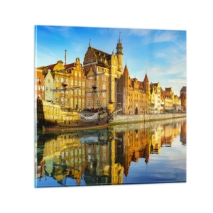 Impression sur verre - Image sur verre - Reflet dans le miroir du passé - 60x60 cm