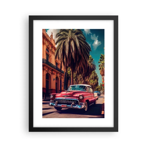 Affiche dans un cadre noir - Poster - Toujours à La Havane - 30x40 cm