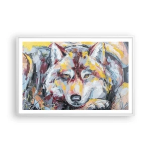 Affiche dans un cadre blanc - Poster - En paix au milieu des siens - 91x61 cm