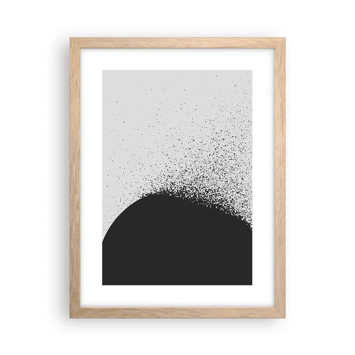 Affiche dans un chêne clair - Poster - Mouvement des molécules - 30x40 cm