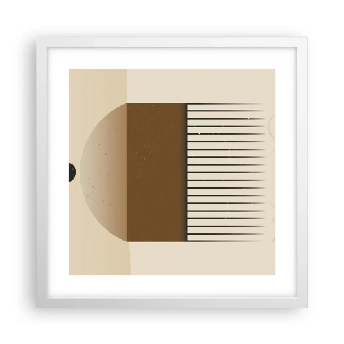 Affiche dans un cadre blanc - Poster - Différents états - 40x40 cm