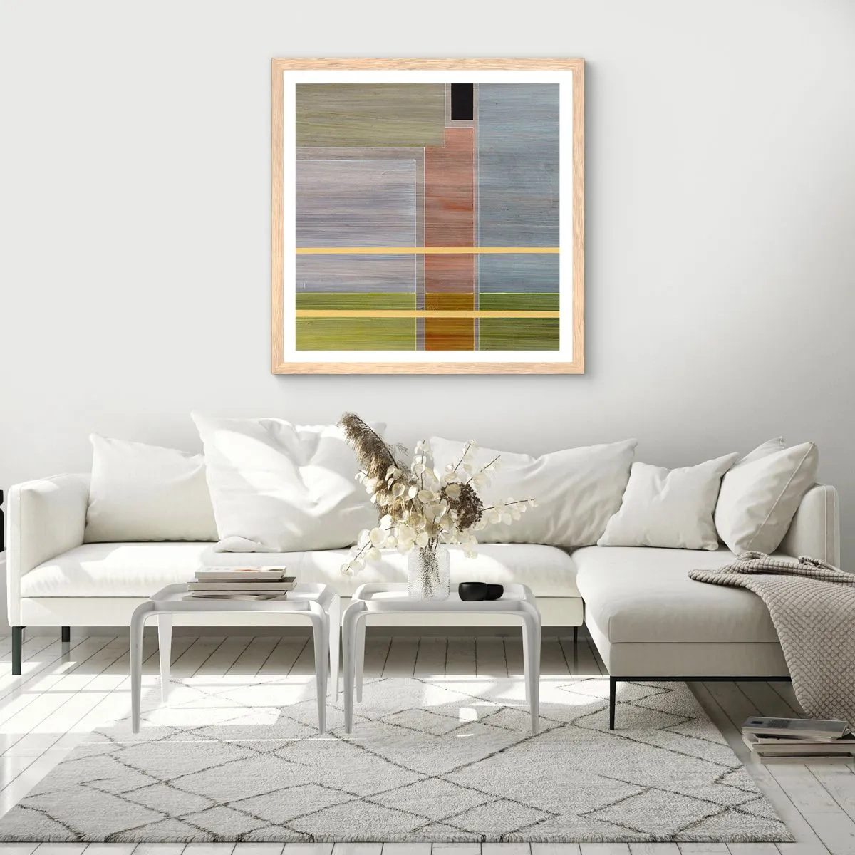 Affiche dans un chêne clair - Poster - Simple et calme - 40x40 cm