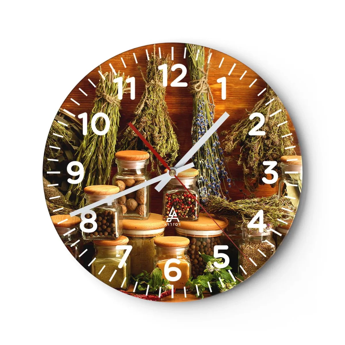 Horloge murale - Pendule murale - Sortilèges de cuisine - 30x30 cm