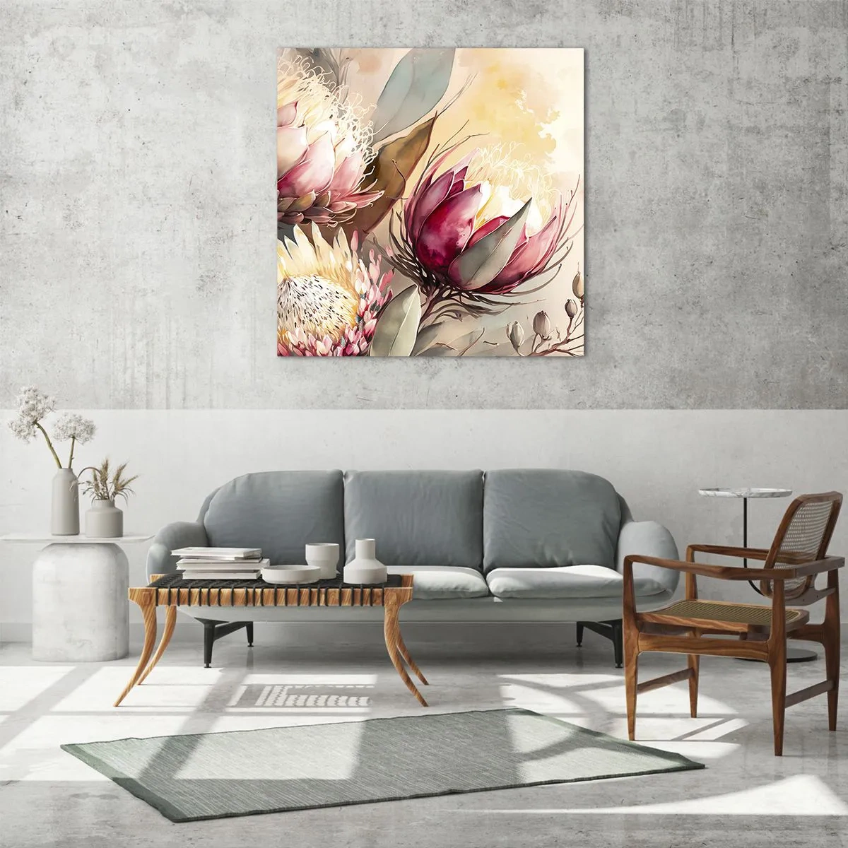 Impression sur verre - Image sur verre - De profil et de face - 40x40 cm