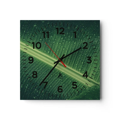 Horloge murale - Pendule murale - Structure de vert - 40x40 cm