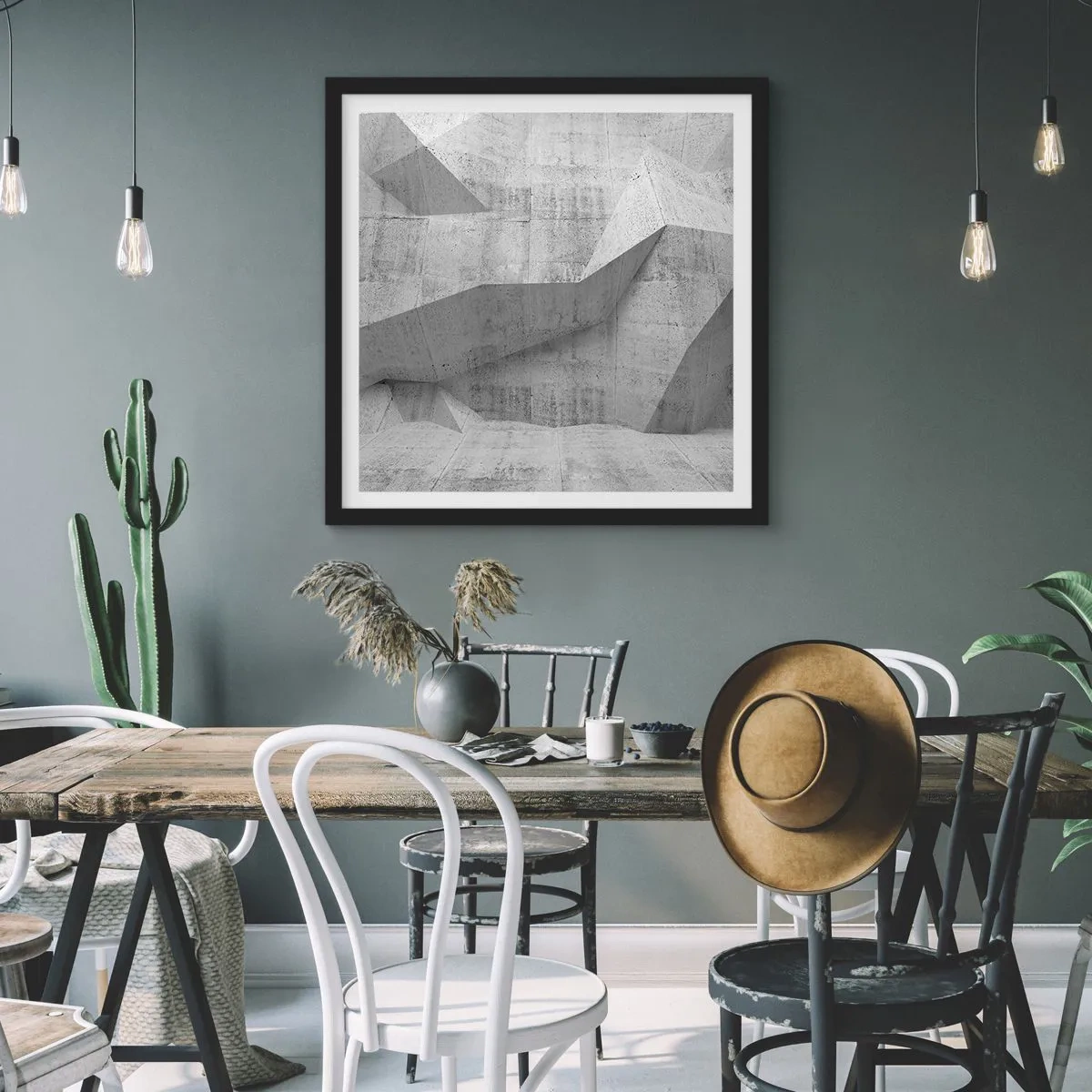 Affiche dans un cadre noir - Poster - Un vrai challenge - 40x40 cm