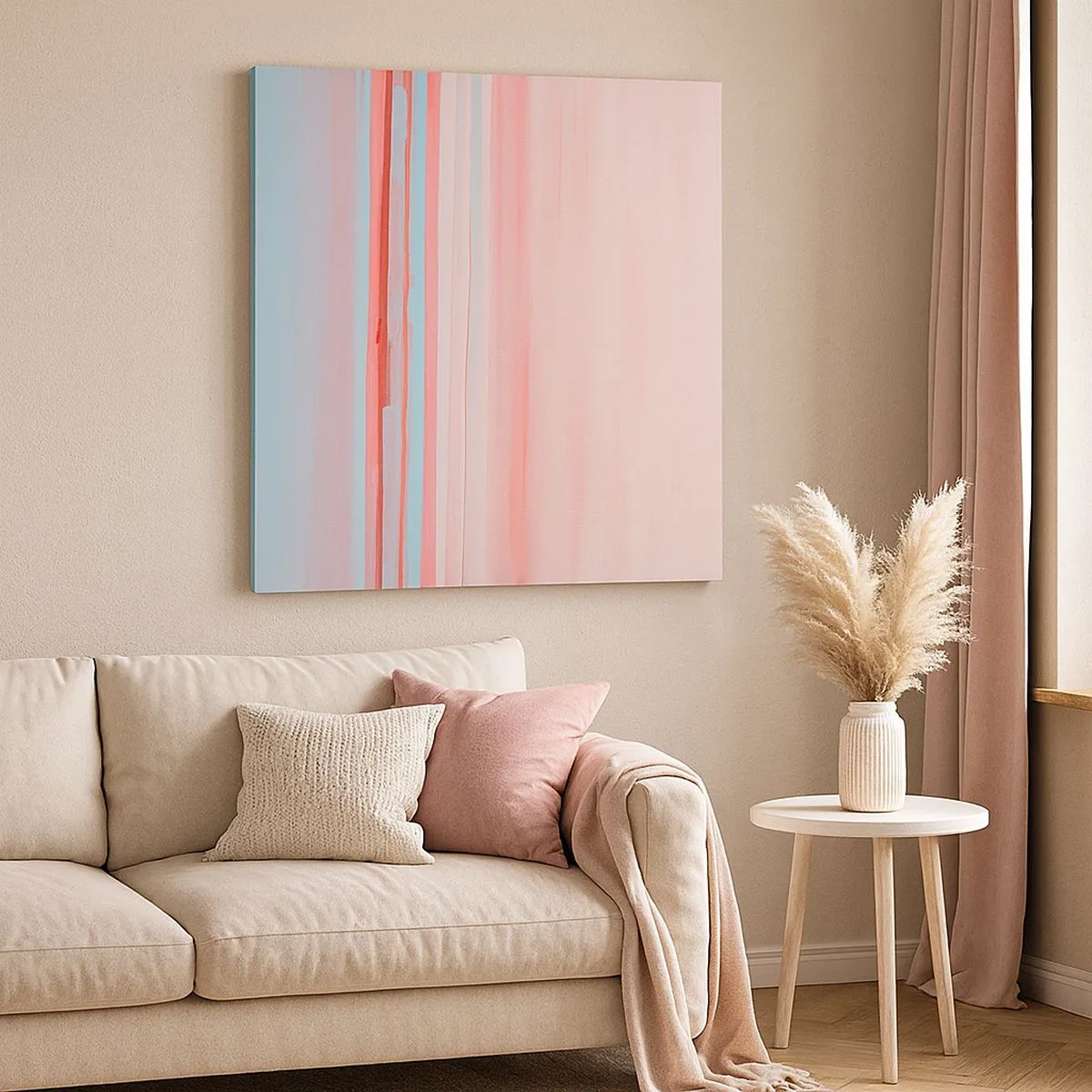 Impression sur toile - Image sur toile - Abstraction à l'aube - 30x30 cm