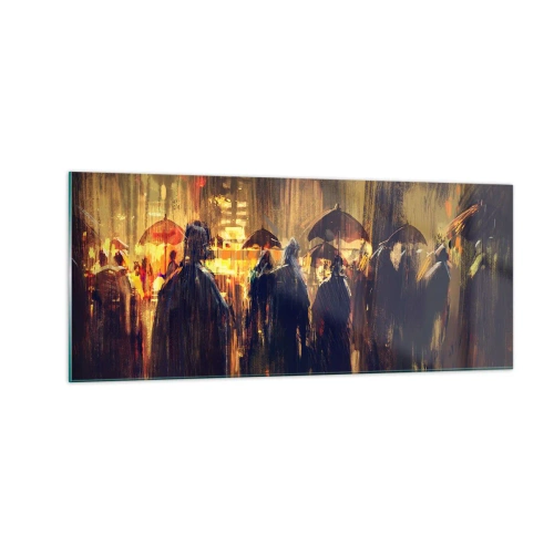 Impression sur verre - Image sur verre - Adeptes de la pluie - 100x40 cm