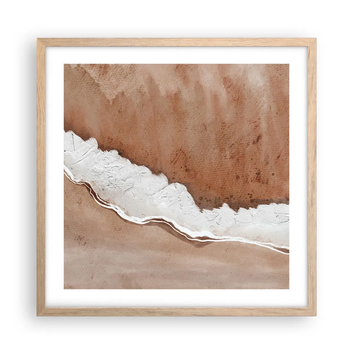 Affiche dans un chêne clair - Poster - Dans des couleurs de la terre - 50x50 cm