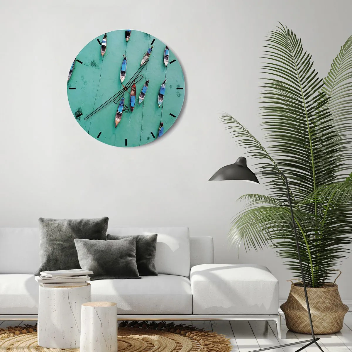 Horloge murale - Pendule murale - Dans une attente jouyeuse - 40x40 cm