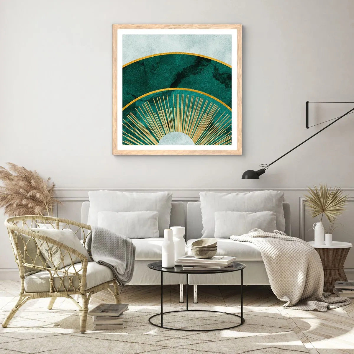 Affiche dans un chêne clair - Poster - Un autre système solaire - 60x60 cm