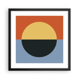 Affiche dans un cadre noir - Poster - Composition de chaleur et de fraîcheur - 40x40 cm