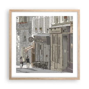 Affiche dans un chêne clair - Poster - Joie de la ville - 50x50 cm