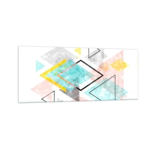 Impression sur verre - Image sur verre - Géométrie facile - 100x40 cm