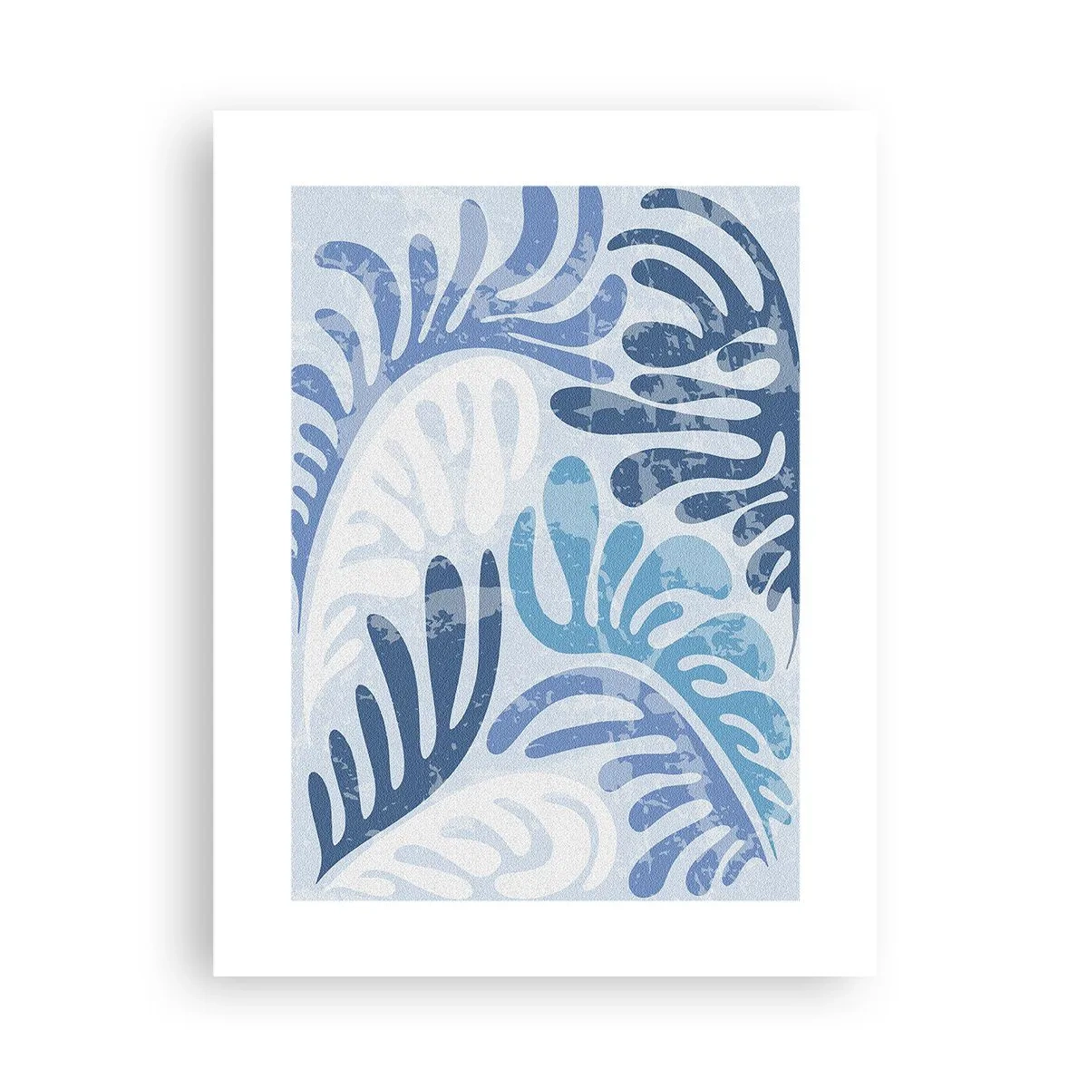 Affiche - Poster - Fougères bleues - 30x40 cm
