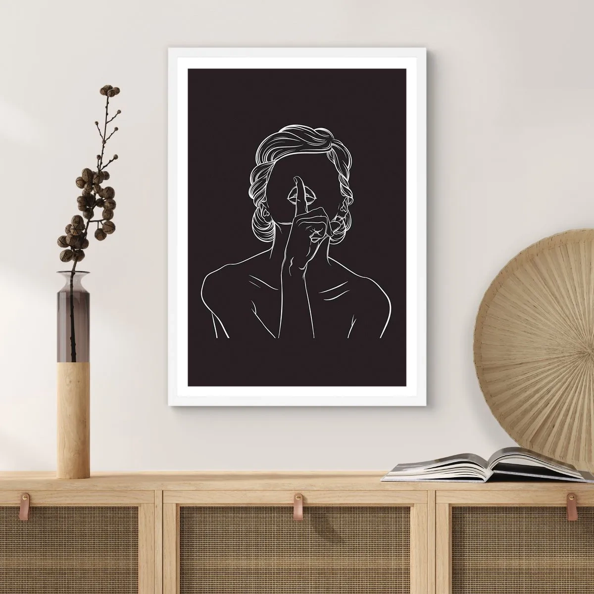 Affiche dans un cadre blanc - Poster - La beauté s'épanouit en silence - 50x70 cm