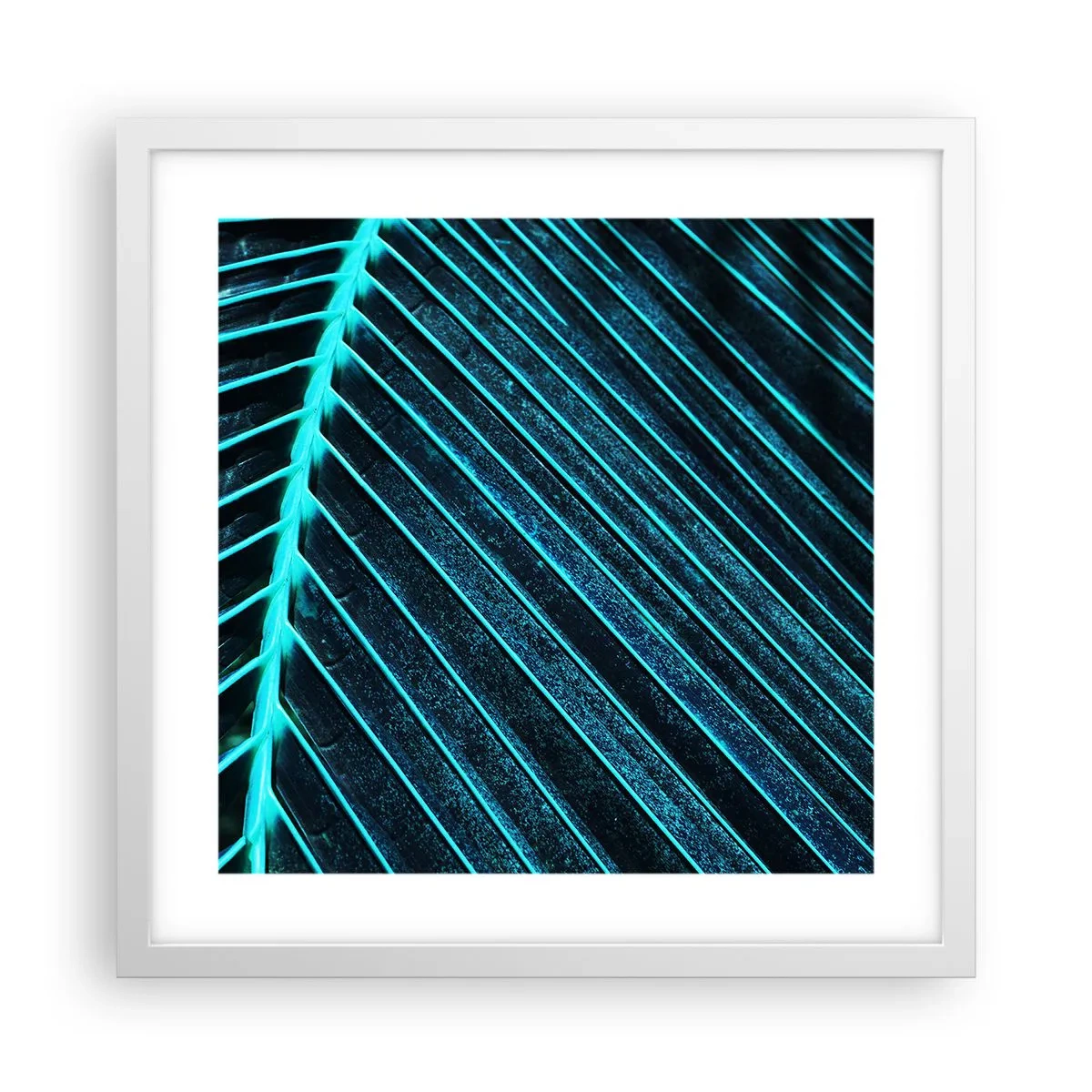 Affiche dans un cadre blanc - Poster - Texture verte - 40x40 cm