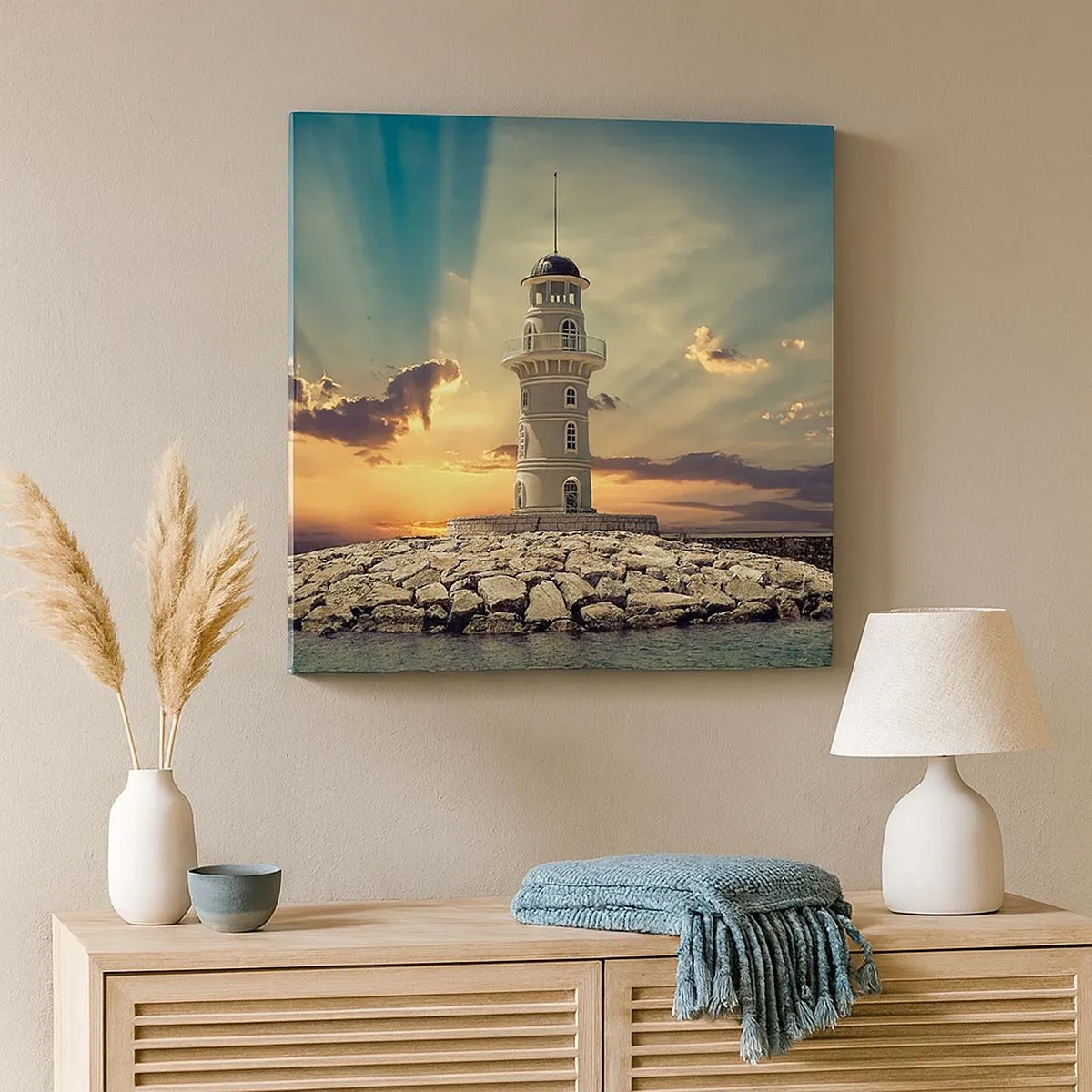 Impression sur toile - Image sur toile - Lumière - Bonté - Beauté - 30x30 cm