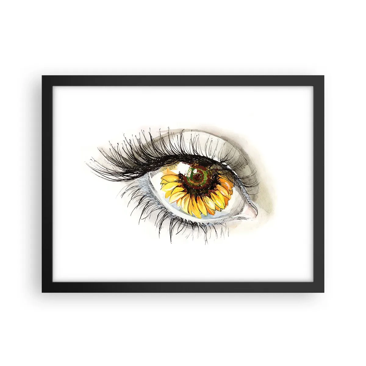 Affiche dans un cadre noir - Poster - Un look aussi chaud que l'été - 40x30 cm