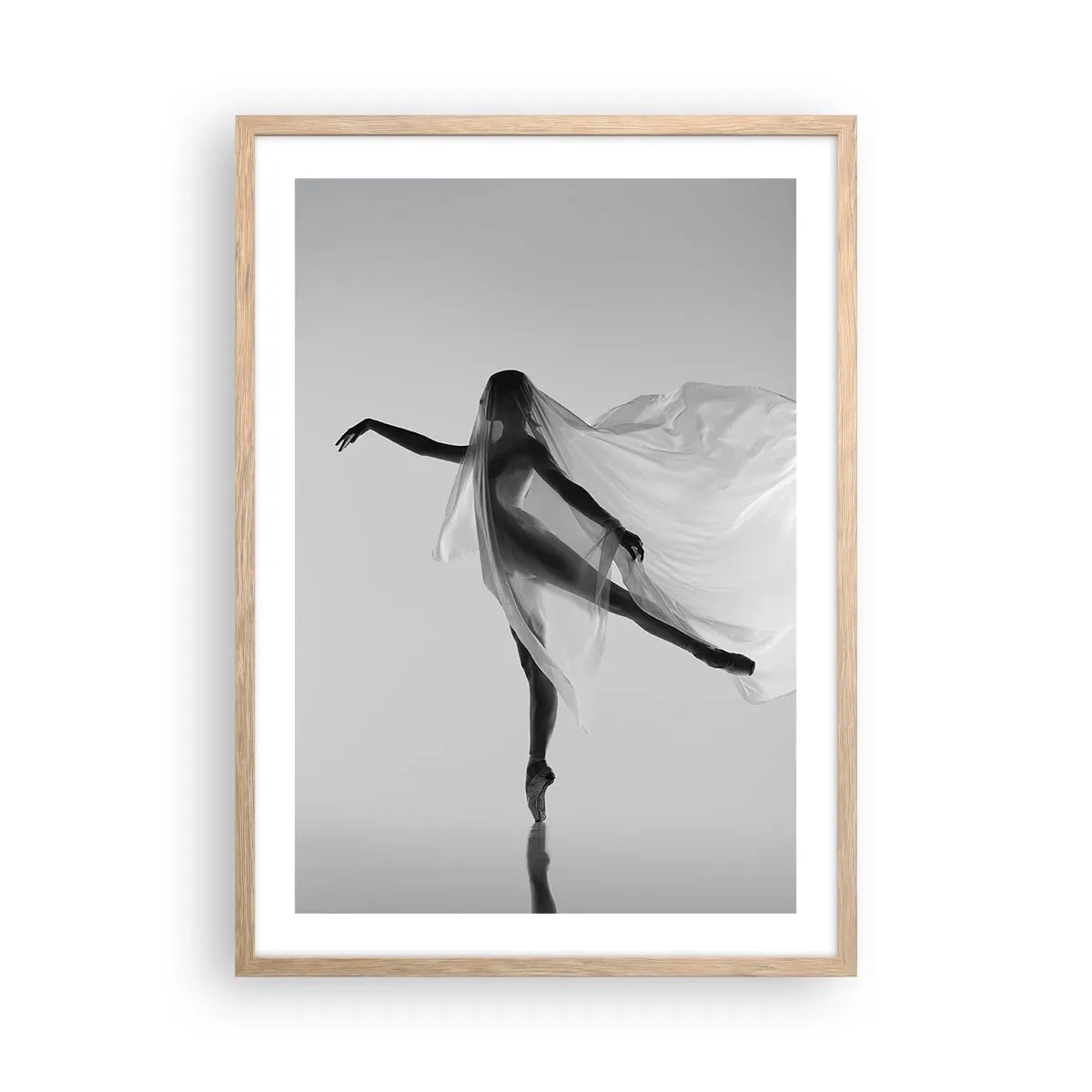 Affiche dans un chêne clair - Poster - Légèreté et grâce - 50x70 cm