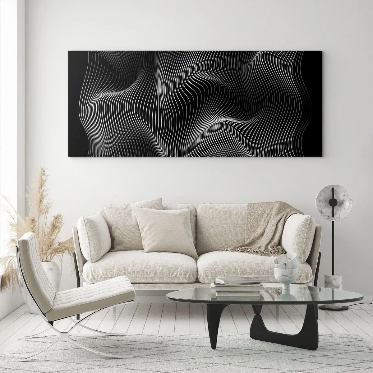 Impression sur verre - Image sur verre - Danse de lumière dans l'espace - 100x40 cm