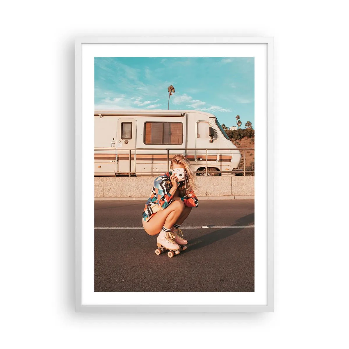 Affiche dans un cadre blanc - Poster - Souriez s'il-vous-plait! - 50x70 cm