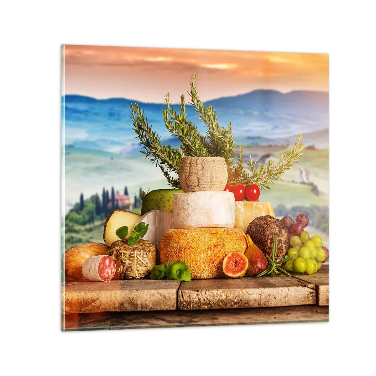 Impression sur verre - Image sur verre - La joie de vivre à l'italienne - 30x30 cm