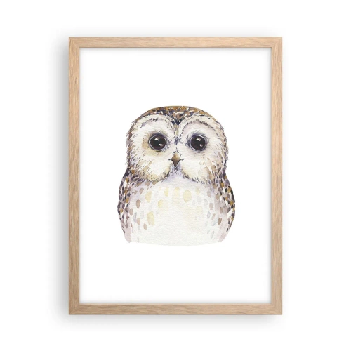 Affiche dans un chêne clair - Poster - Regarde-moi dans les yeux - 30x40 cm