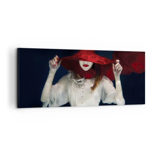 Impression sur toile - Image sur toile - Femme mystérieuse - 100x40 cm
