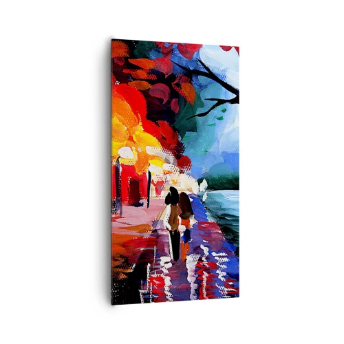 Impression sur toile - Image sur toile - Automne flamboyant dans le parc - 65x120 cm
