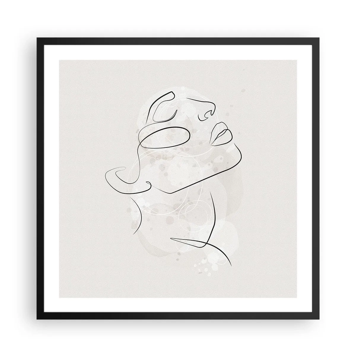 Affiche dans un cadre noir - Poster - L'esquisse d'un rêve - 60x60 cm