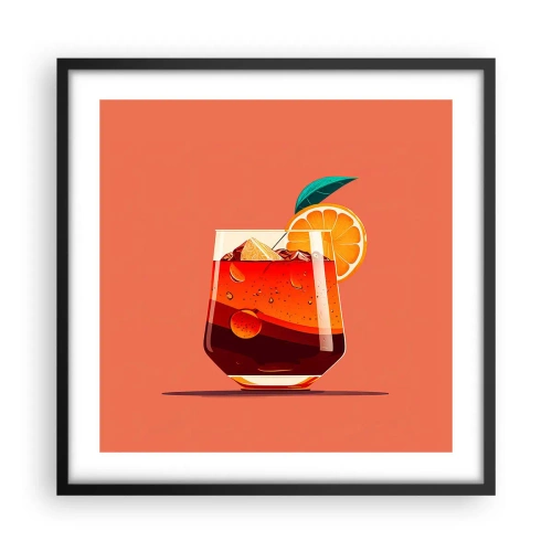 Affiche dans un cadre noir - Poster - Rafraîchissement d'été - 50x50 cm