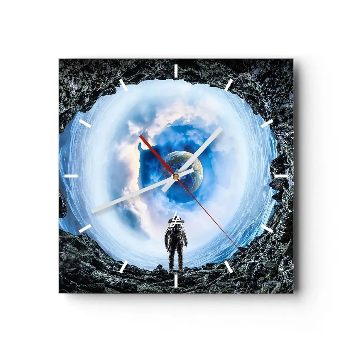 Horloge murale - Pendule murale - Plus très loin de la maison - 40x40 cm