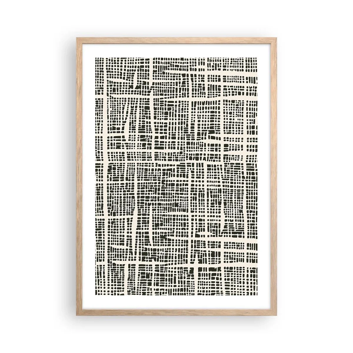 Affiche dans un chêne clair - Poster - Composition tissée - 50x70 cm