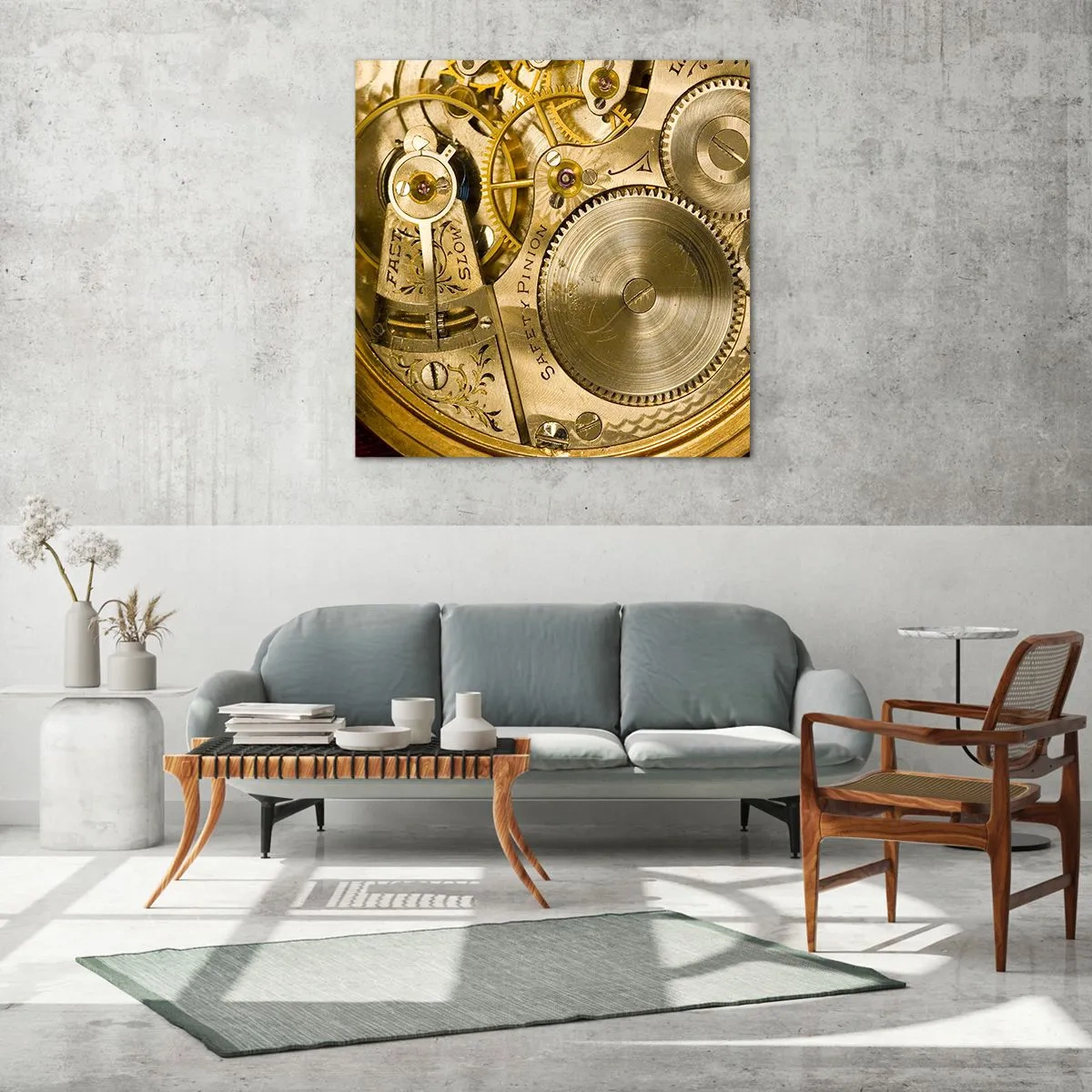 Impression sur verre - Image sur verre - Marcher avec son temps - 30x30 cm