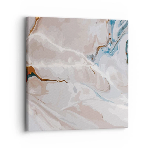 Impression sur toile - Image sur toile - Le bleu serpente sous le blanc - 30x30 cm