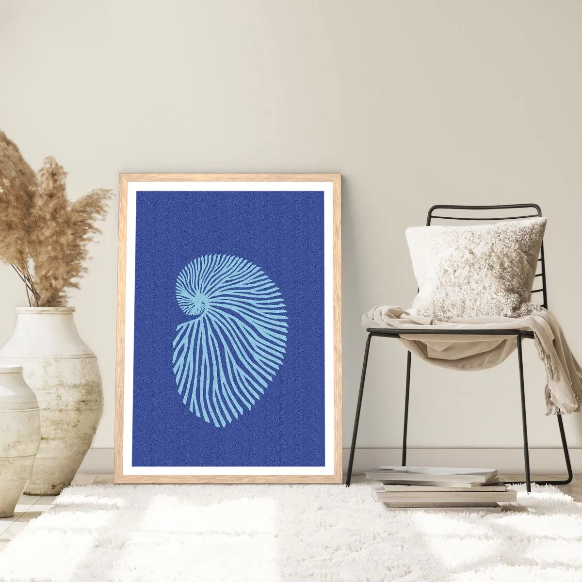 Affiche dans un chêne clair - Poster - La naissance de la coquille - 30x40 cm