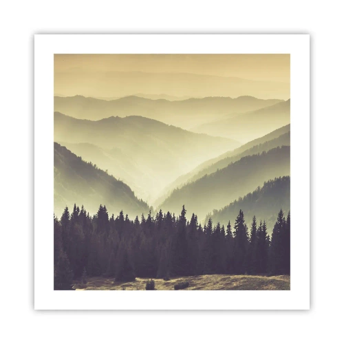 Affiche - Poster - Derrière les sept montagnes… - 50x50 cm
