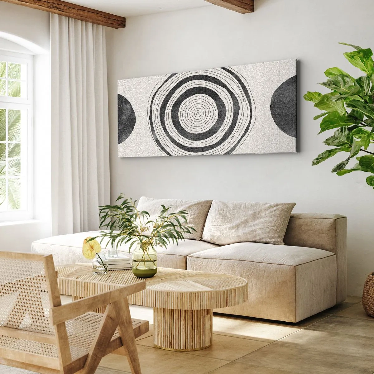 Impression sur toile - Image sur toile - Ce qui est important c'est ce qu'il y a entre les deux - 100x40 cm