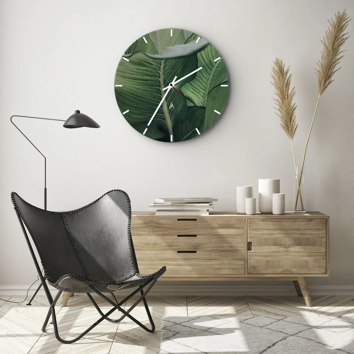Horloge murale - Pendule murale - Une vie intensément verte - 40x40 cm