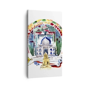 Impression sur toile - Image sur toile - Équilibre mondial hindou - 45x80 cm