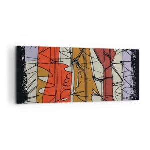 Impression sur toile - Image sur toile - Composition spontanée - 100x40 cm