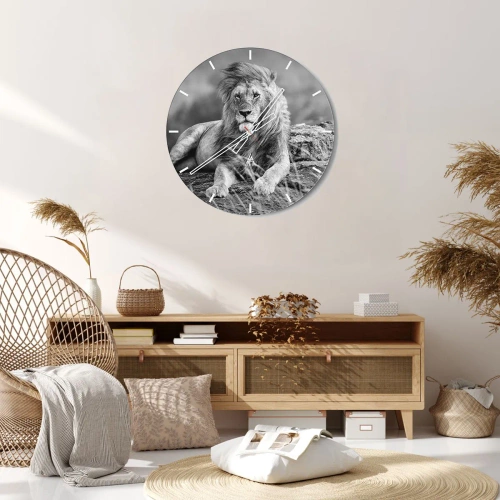 Horloge murale - Pendule murale - Sieste royale - 40x40 cm