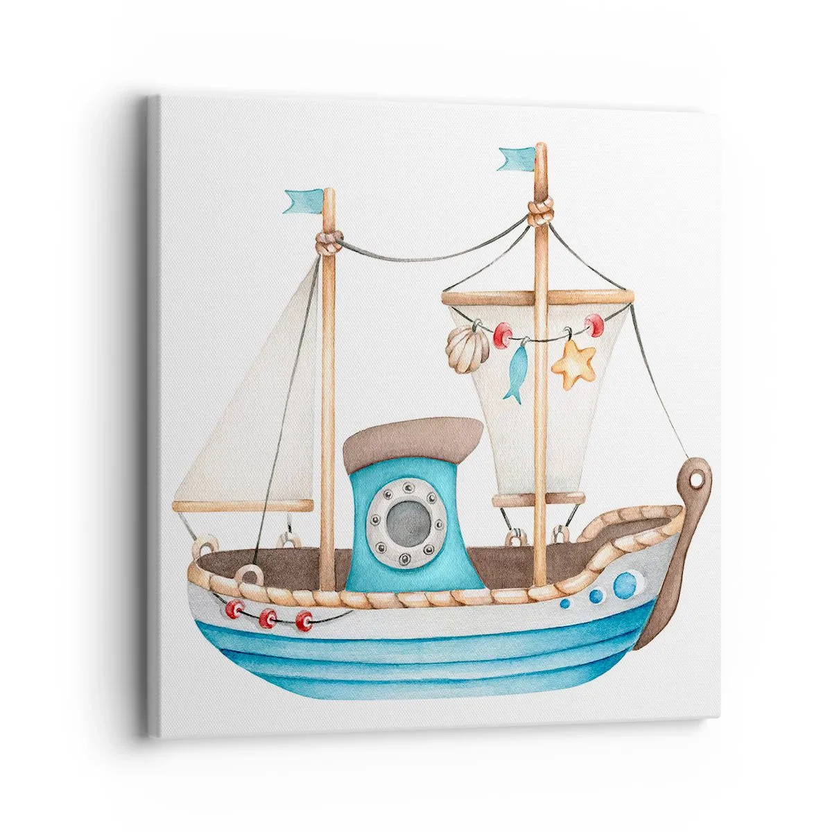 Impression sur toile - Image sur toile - Ohé, l'aventure ! - 30x30 cm