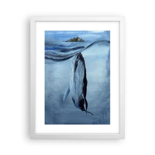 Affiche dans un cadre blanc - Poster - Deux mondes nordiques - 30x40 cm