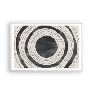 Affiche dans un cadre blanc - Poster - Droit au but - 91x61 cm