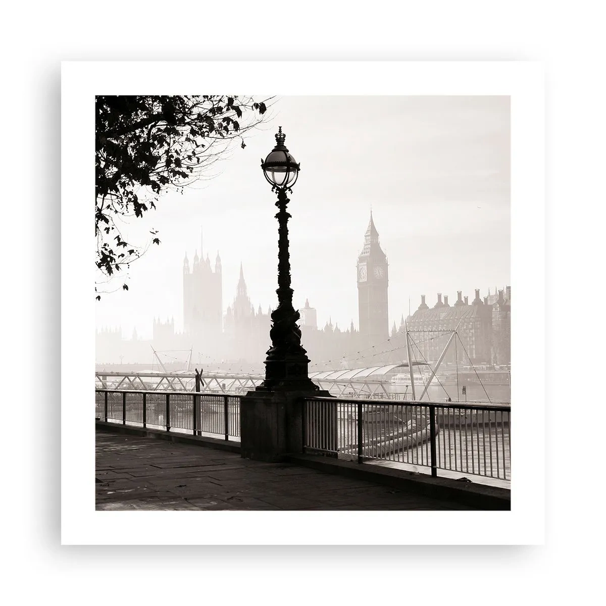 Affiche - Poster - Un matin londonien - 50x50 cm