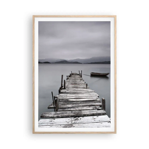 Affiche dans un chêne clair - Poster - Tu peux partir demain - 70x100 cm